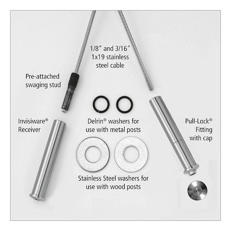 Railfx RFX224260 Cable Rail 224 Pro Kit 60 ft RFX22460